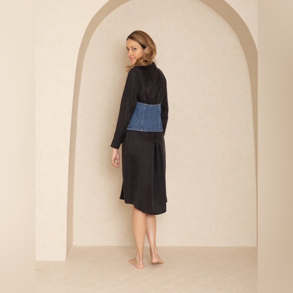 NWT Dress Blank Blue Denim Overlay - Picture 4 of 4